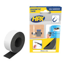 Magneettiteippi HPX 25 mm X 2 m, Musta